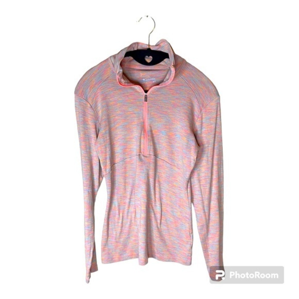 Columbia Quarter‎ Zip Pullover Hot Pink Colorful Lightweight Top Size Medium